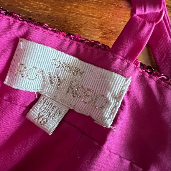 Torn by Ronny Kobo Pink Lindsay Dress, Sequin Bow Mini Dress Sz XS - Picture 7 of 9